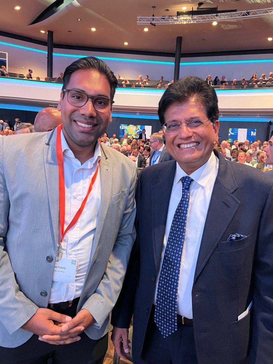 Sanoj Pullely with Indian Commerce Minister Piyush Goyal